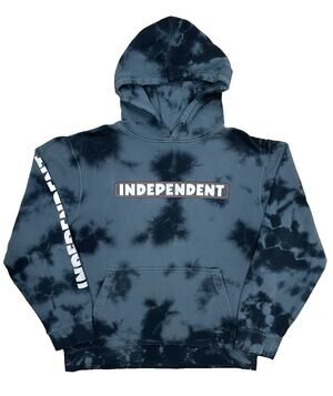 Independent Hoodie Men's Size M Black Logo Skate Tie Dye Skateboarding Pullover